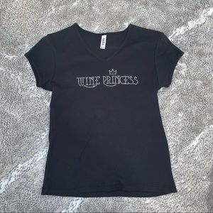 Rhinestone Wine Princess Shirt